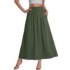 Loose-fit Flared Midi Skirt For Women