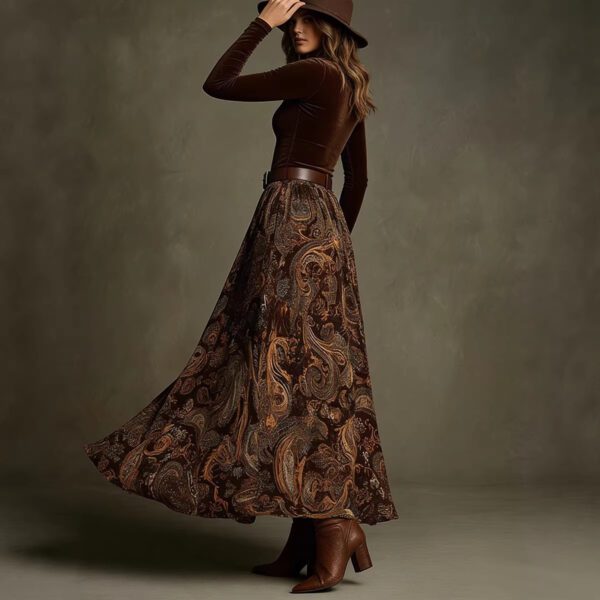 49af2053-591e-45ea-8142-f901b47b07c1.jpg Elegant Flared Vintage-print Long Dress For Women