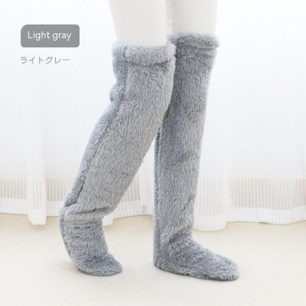 4a907691-296e-4c27-9306-537172c11f54_trans.jpeg Over Knee High Fuzzy Long Socks Winter Warm Cold Leg Knee Joint Cold-proof Stockings Home Floor Sleeping Socks