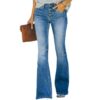 4a9b6700-f650-4143-98d2-8f592e055024.jpg High Waist Bell Bottom Jeans Trendy Wear Washed Out Street Style Women's Denim Pants
