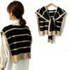 4c7adc5b-d27e-49e6-854c-97c2f6961eb5.jpg Fashionable Striped Knitted Cape For Women