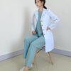 White Coat Fashionable Women's Long Sleeves