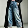 4e49adb0-d48b-4c47-9745-20b4486febd8.jpg Mid-rise Wide-leg Denim Capri Pants