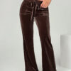 2026 Autumn And Winter European And American Women's Micro Flared Pants For Commuting, Slimming And Casual Flared Pants, Velvet Hanging Pants