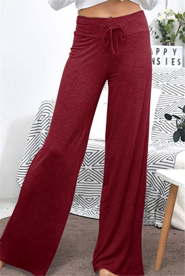 4eb2b065-3347-4e17-bc05-675ec89a3dca.jpg Wide Leg High Waist Elastic Band Casual Pants