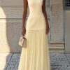 2026 European And American Women's New Solid Color Sleeveless Knitted Tank Top Knitted Skirt Set Two Piece Set