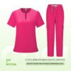 4fc42a2b-1be9-4aa5-9dfa-23aee203dccf.jpg V-neck Two-piece Medical Work Uniform