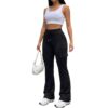 Cross-Border Exclusive Supply Of European And American Style High-Waisted Drawstring Flared Cargo Pants For Women, Loose Wide-Leg Multi-Pocket Casual Long Pants