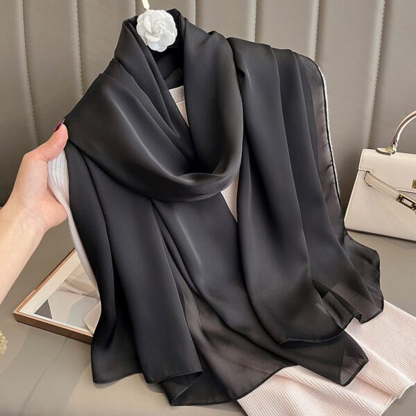 50de746c-ede7-49e7-8150-b13da43cdd50.jpg Korean-style Springautumn New Solid-color Summer Sun-protection Beach Scarf Womens Silk Scarf