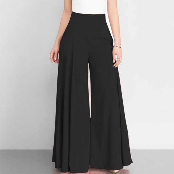 In-Stock Foreign Trade 2026 Ebay Aliexpress Wish Spring Ol Women's Solid Color High-Waisted Wide-Leg Pants Thin Casual Pants