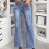 Women's Autumn Winter New Arrival Stretchy Slim-Fit Denim Flared Pants