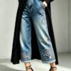 5374ad67-7666-4f41-9c9e-4f3b876a46ac.jpg Mid-rise Wide-leg Denim Capri Pants
