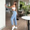 541c70ad-705e-42a8-9868-c7f3dbbcaeb9.jpg Versatile Light-colored Slim-fit Womens Jeans