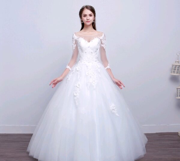 552176490687.jpg new shoulders Slim Qi wedding bride married slim wedding dress