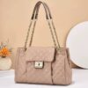 555159b9-e7b2-4f1c-8d83-8a06c0729c8e.jpg Women's Solid Color Simple Embroidery Thread Rhombus Large Capacity Chain Shoulder Messenger Bag