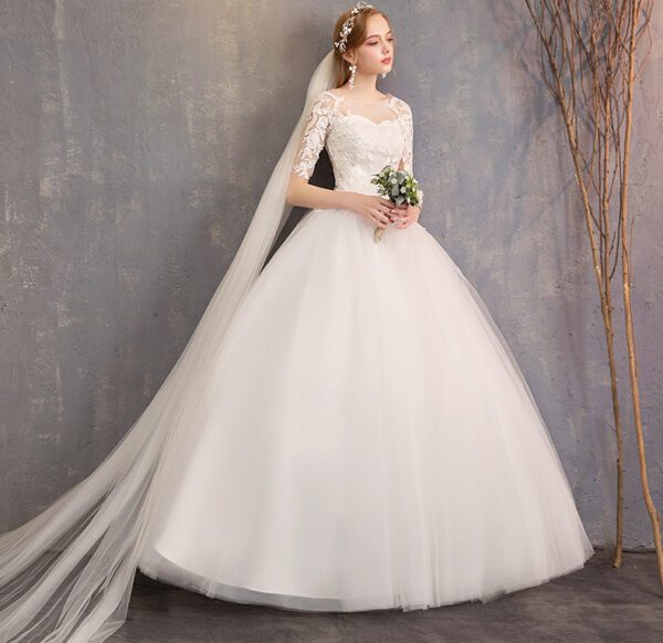 56e9a88d-a846-4a96-8d65-fb4dee95c113.jpg Slim Mid-sleeve Plus Size Photo Studio Wedding Dress