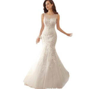 593421151360.jpg Fishtail Slim Wrapped Sexy Wedding Dress