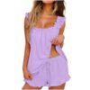 2025 Summer Women's European And American Vest Elegant Edge Fashion Elegant Shorts Two-piece Set Niche Casual Suit