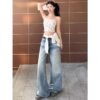 5aa909f3-cd08-4d40-8f1d-aa750f9ba1a2.jpg Loose-fit Figure-flattering Distressed Floor-length Casual Pants