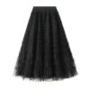 5b78999f-fa16-4f7c-b88e-b3884089961c.jpg Cake Skirt Women's White Gauze Skirt Pleated Skirt