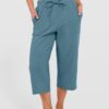 Wish Spring And Autumn European And American Women's Fashion Solid Color Cotton Linen Loose Drawstring Wide-Leg Casual Pants For Women