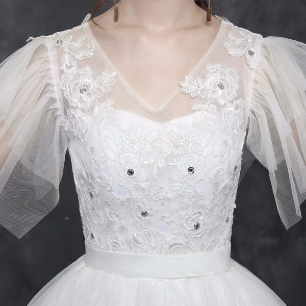 5c3dc150-47a6-446c-989c-3f79cfa31ebb.jpg Large Size Wedding Dress Fat Bride Married Master Wedding Dress Was Thin And Simple Studio Covering Arms