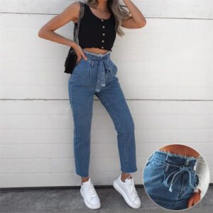 5c4ef7dc-16d7-48fa-abf7-c07902a150d2.jpg High-waisted Washed Pencil Pants Spring Sexy Temperament European And American Plus Size Denim Jeans For Women