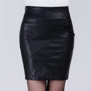 5e42bce4-7248-4dea-9f32-d98678f4dc12.jpg Fashion Sexy Slim High Waist PU Leather Skirt