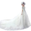 5eabce93-d9fa-4483-b0f0-07210a194a46.jpg Wedding Dress Bride One-shoulder Trailing French Veil Hepburn Female