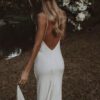Little White Evening Gown With Train Brigade Shot Long Dress