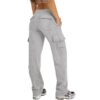 Cross Border Europe And The United States Amazon Autumn And Winter New Multi Pocket Y2K Overalls Casual Loose Sports Fitness Wide Leg Pants
