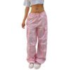 60b591d2-d1bc-4db2-b9bb-a83ca9920859.jpg Casual Cargo Pants For Women Solid Color Drawstring Pocket Design Fashion Street Trousers Girls