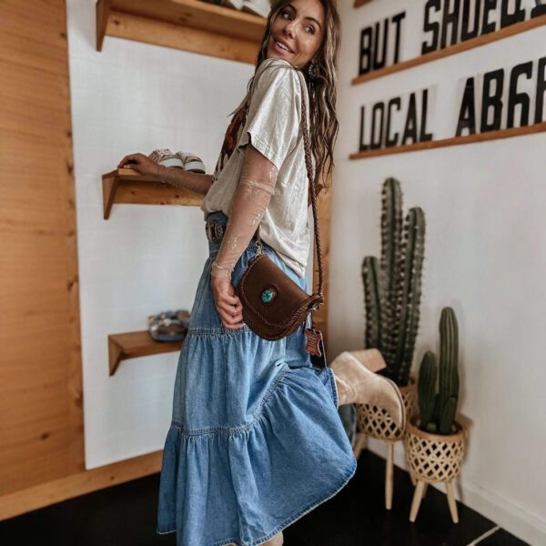 6316ef30-9d69-4f4e-8f5e-3c96f57d3d55.jpg Bohemian A- Line Layered Cake Denim Skirt