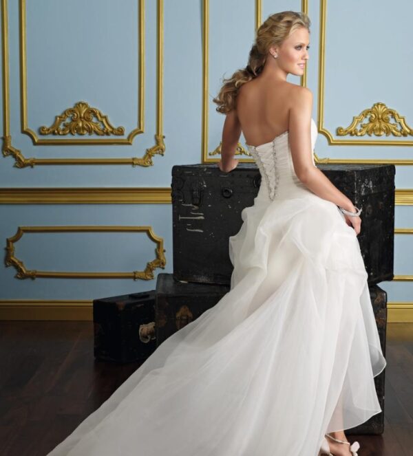 6550579792369.jpg Short and long long tube top sweet European and American foreign trade wedding dress