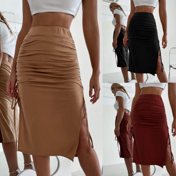 65b5e25b-a72a-4725-aa1b-bef9cb939222.jpg Ladies Skirts Women's Dresses Cross Drawstring Hips