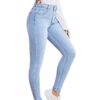 65c4cde9-a155-44de-a7e2-eb83909d31fb.jpg Fashionable Womens Stretchy Slim-Fit Denim Bootcut Pants