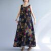 65ecf496-2d2d-458f-9589-c775b1a6bb19.jpg Printed Cotton Linen Round Neck Sleeveless Dress Women's