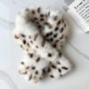 Natural Spotted Leopard Print Plush Cross Neck Scarf With A Korean-style Gentle Style For Autumn And Winter Daily Outings
