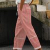 2026  New Women's Clothing Regular Drawstring Flap Pocket Pants Casual Pants Multi-Color Digital Printing Women's Pants