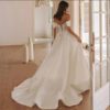 6773f7fa-0853-4b00-8fce-2382e60f8d7e.jpg European And American Off-the-shoulder Satin Wedding Dress With Lace For Weddings