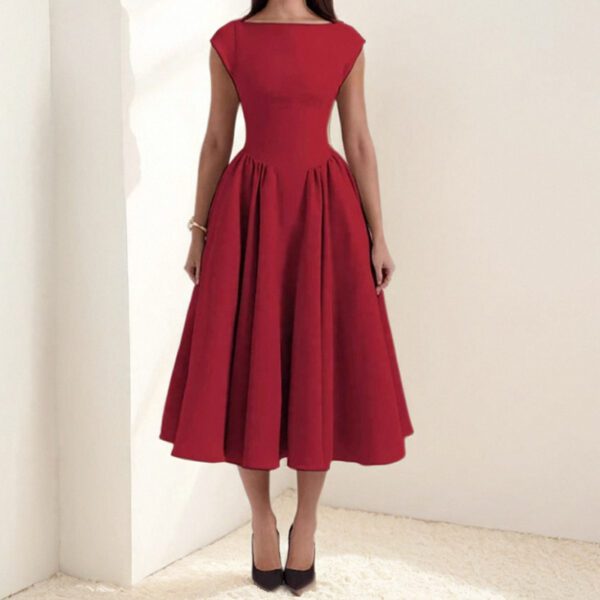 European And American Foreign Trade Women's Clothing, Women's Summer Dresses, French-Style Light Luxury Niche Mid-Length Dresses