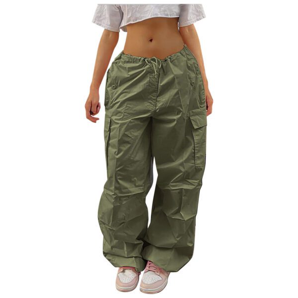 67fb5074-0cb1-4e8b-97cc-156655f1cd75.jpg Casual Cargo Pants For Women Solid Color Drawstring Pocket Design Fashion Street Trousers Girls