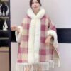 68c80358-cafe-4c84-b7d6-9285fd3f9529.jpg New Winter Hooded Cloak Shawl Fleece-lined And Extra-thick Latest Style
