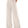 2026 Amazon Cotton And Linen Loose Casual Pants With Pockets, Solid Color Trendy Casual Pants, Linen Wide-Leg Pants For Women, Summer