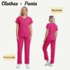 6d4b329b-9c98-438e-a91c-86ec0eb34d02.jpg New Solid-color Straight-leg Work Uniform Pants With Zipper For Doctors And Nurses Surgical Scrubs