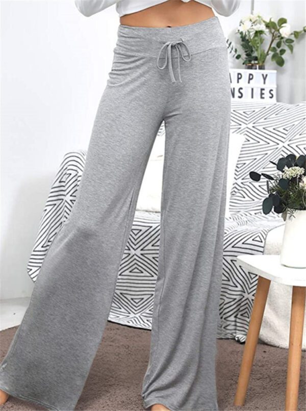 6e0f13d5-684b-474b-8513-a2814ce26e82.jpg Wide Leg High Waist Elastic Band Casual Pants