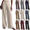 Amazon High Waist Drape Solid Color Wide Leg Pants Foreign Trade Europe And The United States Loose Casual Straight Tube Women's Business Suit Pants Women