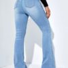 6eff4323-2a17-4143-ae2f-830ef25bf056.jpg Women's Slim-fit Jeans Pants With Flared Design Fashion Casual High Waist Stretch Trousers