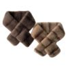 Striped Color Contrast Soft Plush Cross-hole Scarf With Retro And Sophisticated Style, Suitable For Autumn And Winter Commuting And Traveling Outfits.