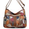 Large Capacity Splicing Work Commuting Multi-pocket Crossbody Cross-body Bag